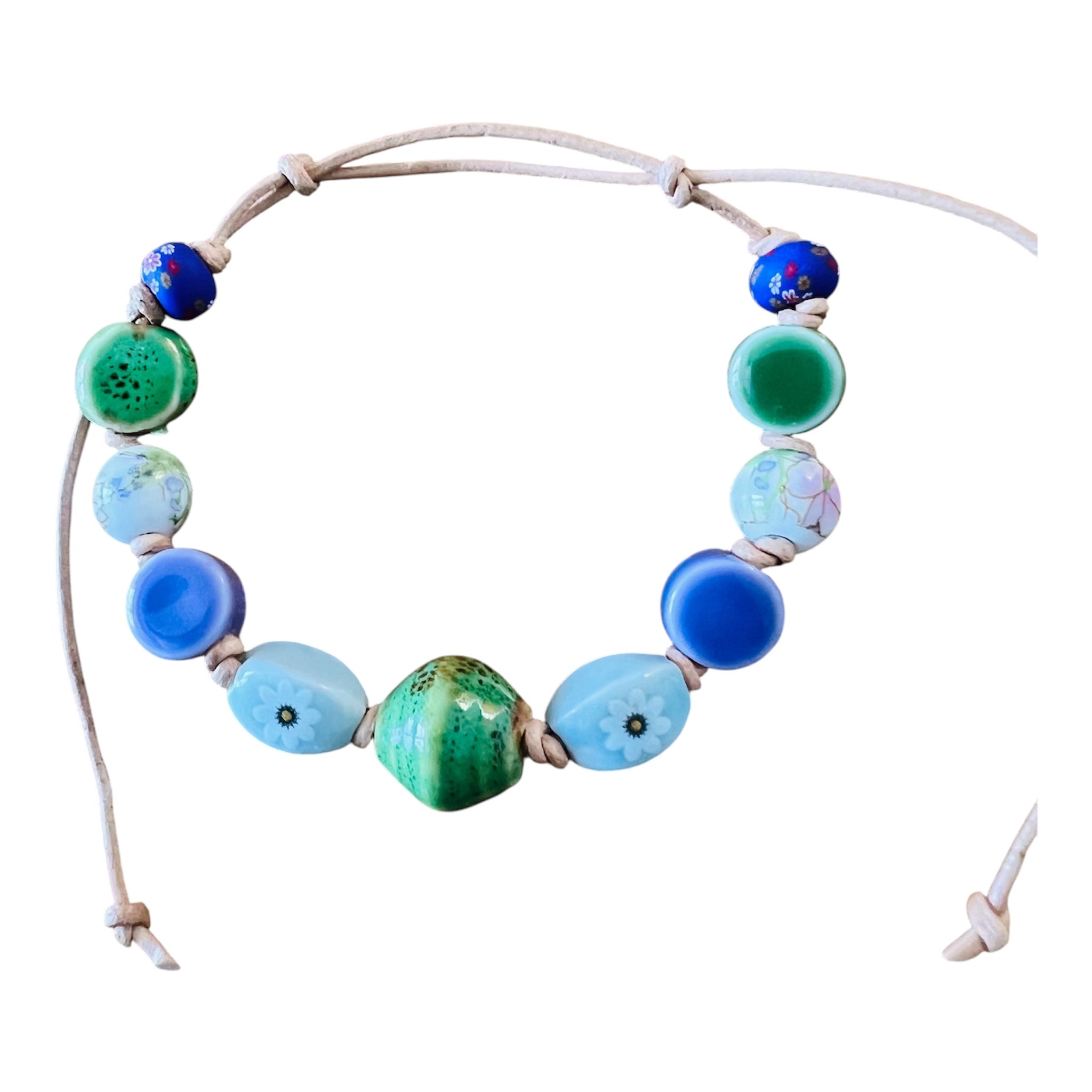 Sleepy Meadow Ceramic Beaded Bracelet