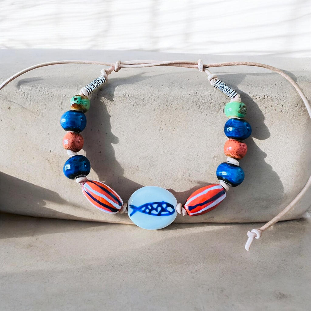 Fin 2 Ceramic Beaded Bracelet