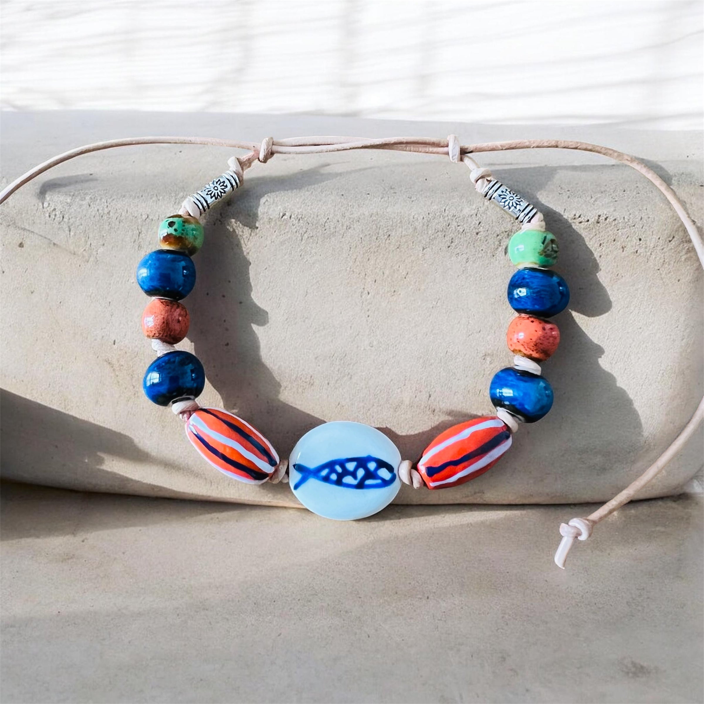 Fin 2 Ceramic Beaded Bracelet