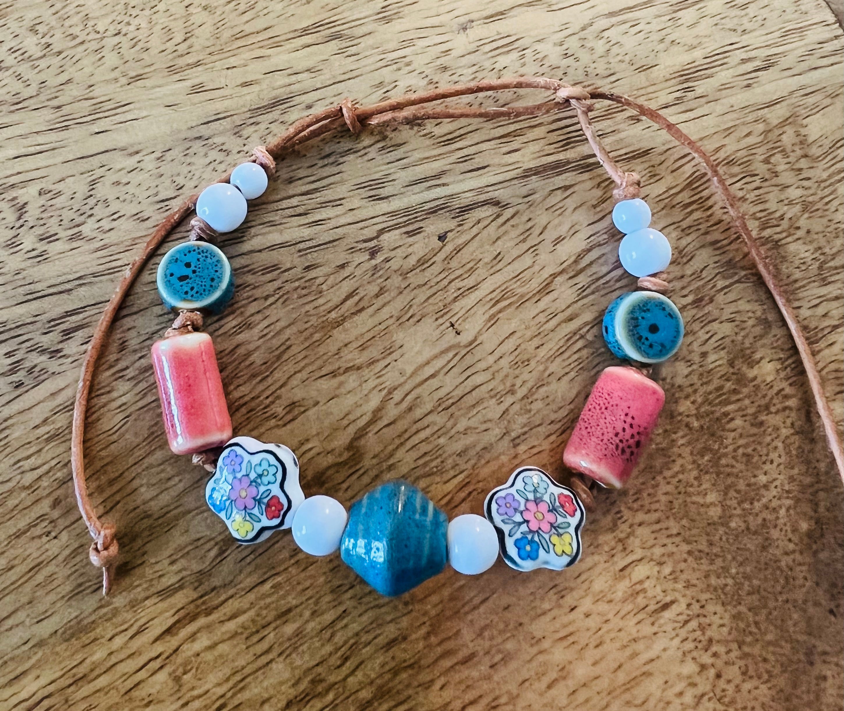 Tiny Posey Ceramic Beaded Bracelet