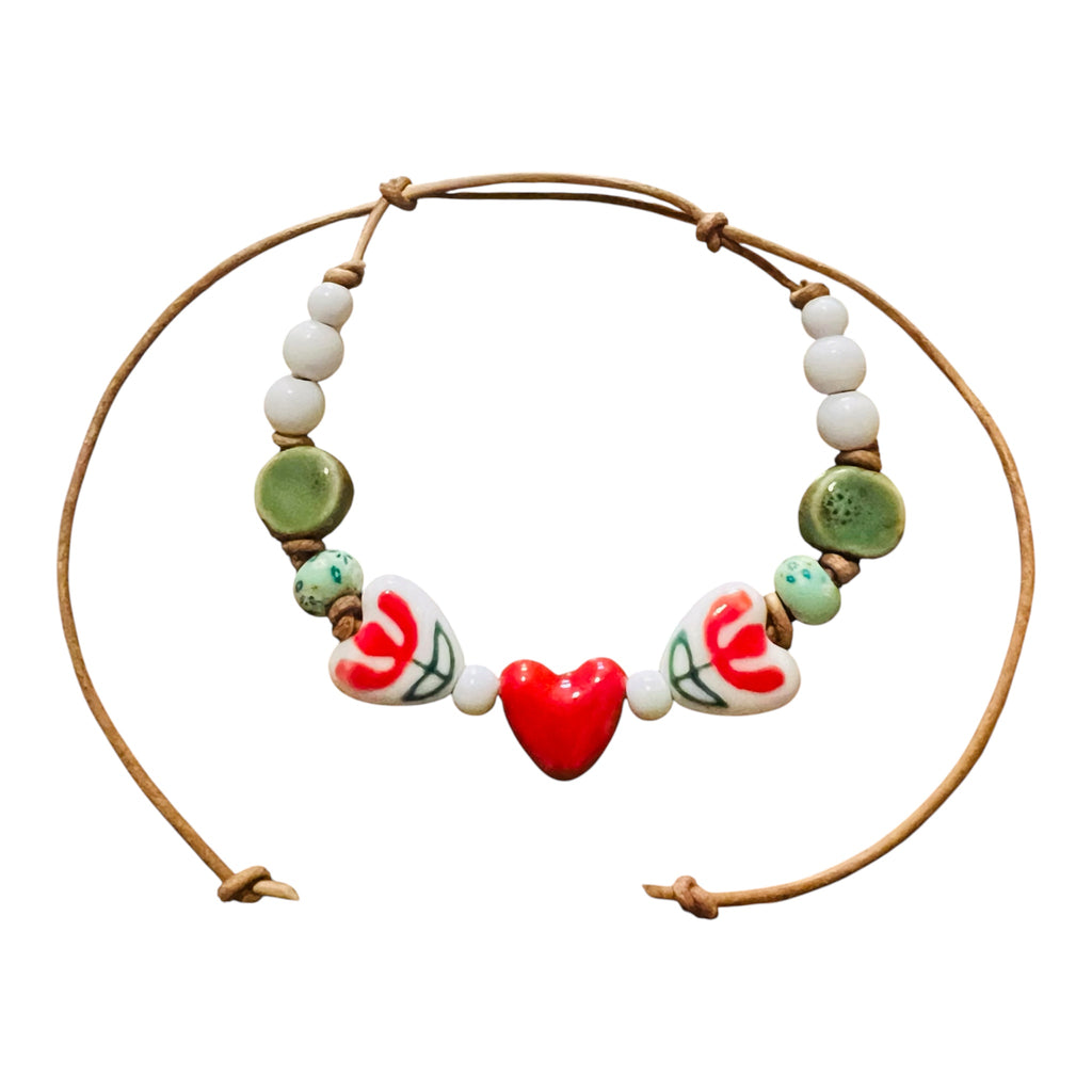 Tulips Ceramic Beaded Bracelet