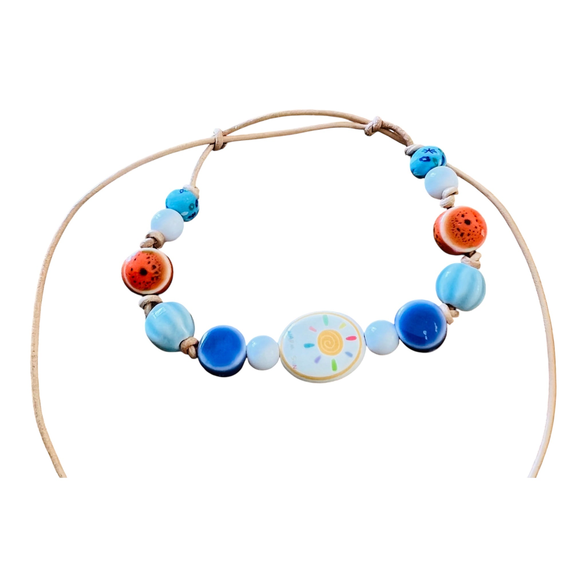 Sun-kissed Ceramic Beaded Bracelet