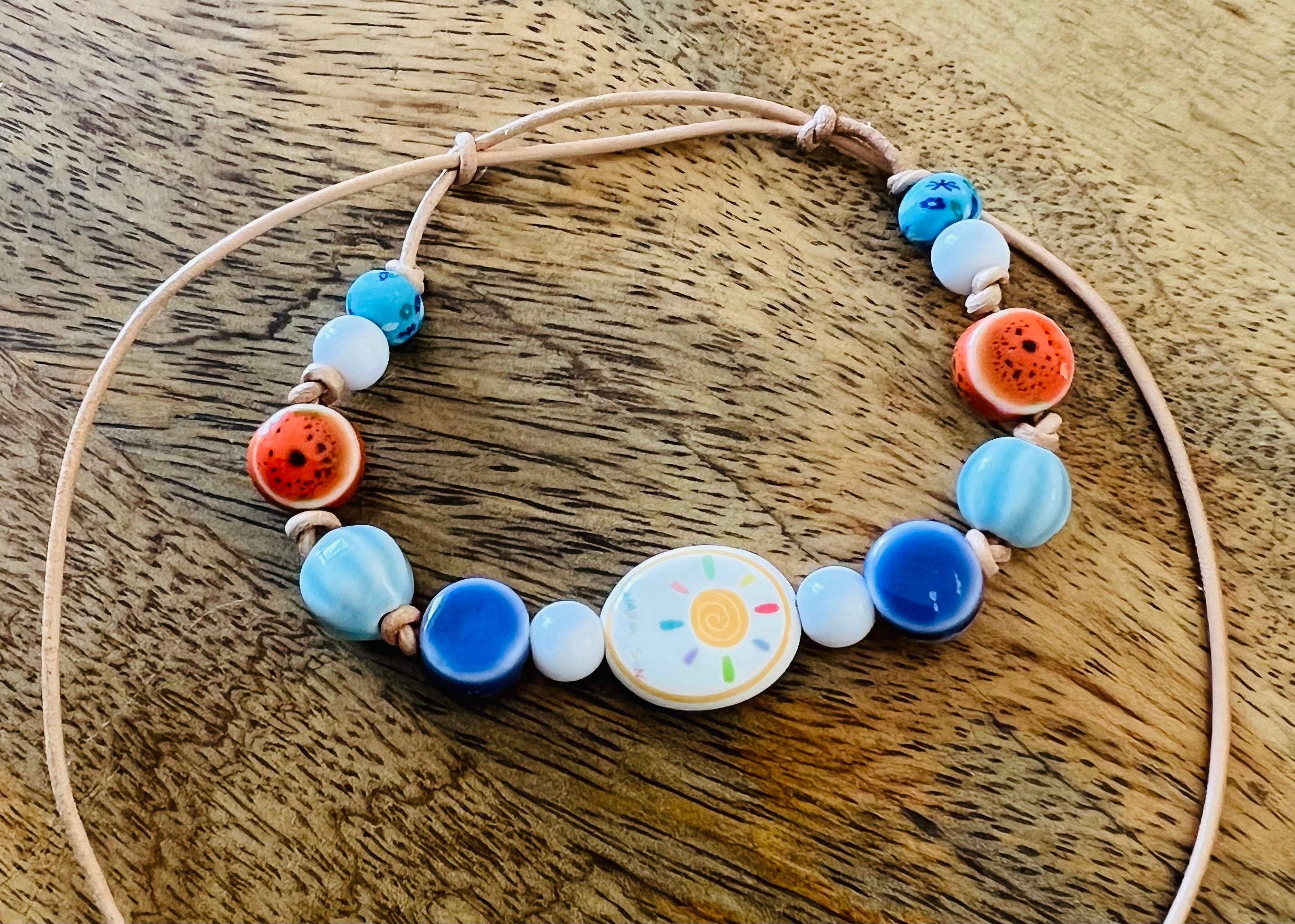 Sun-kissed Ceramic Beaded Bracelet