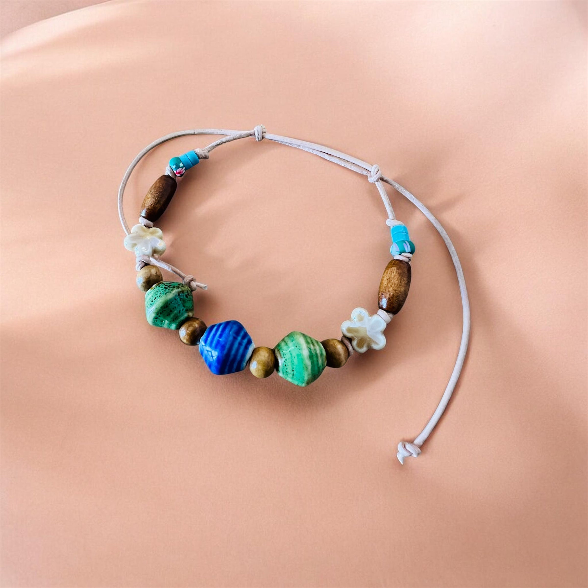Shoreline Ceramic Beaded Bracelet