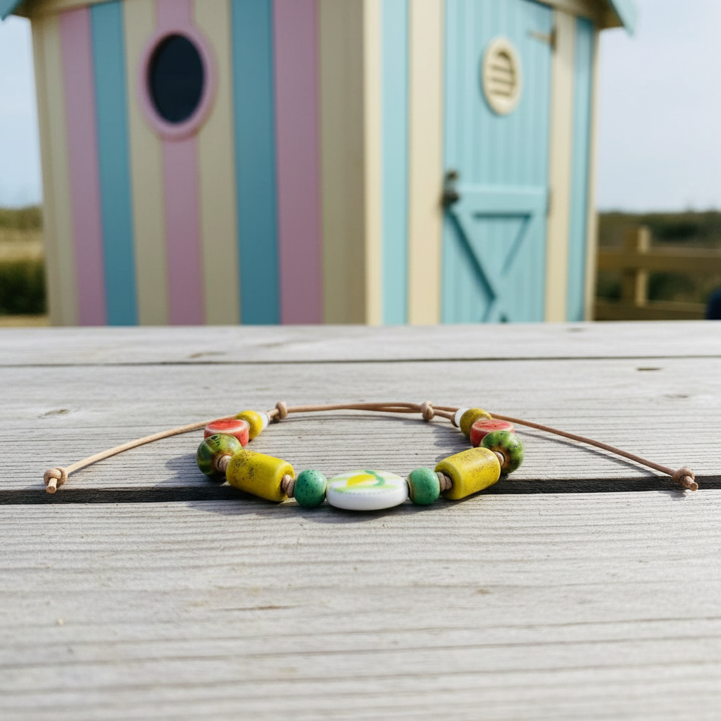 Lemon Ceramic Beaded Bracelet