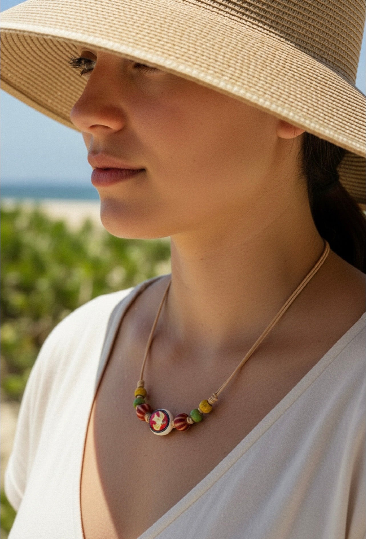 Peace Dove Ceramic Necklace