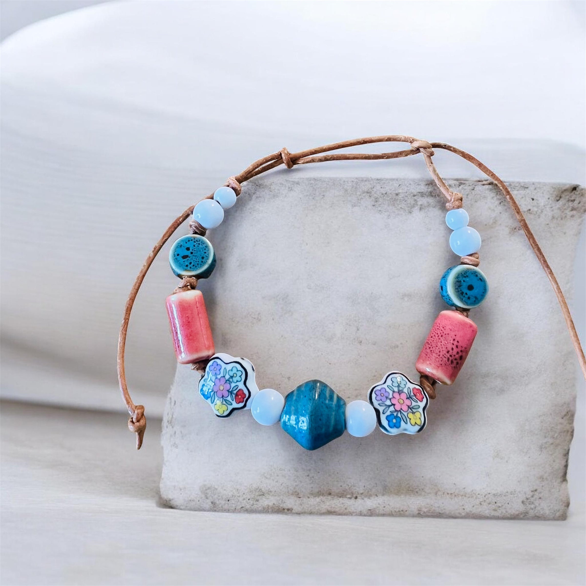 Tiny Posey Ceramic Beaded Bracelet