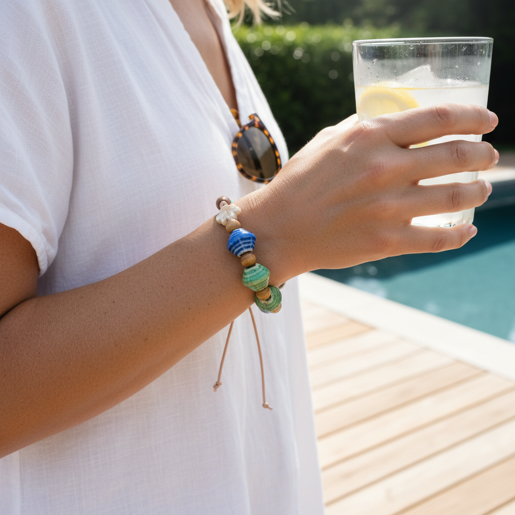 Shoreline Ceramic Beaded Bracelet