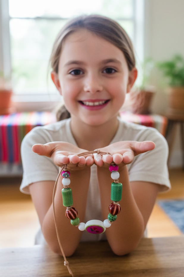 Cherry Ceramic Beaded Bracelet