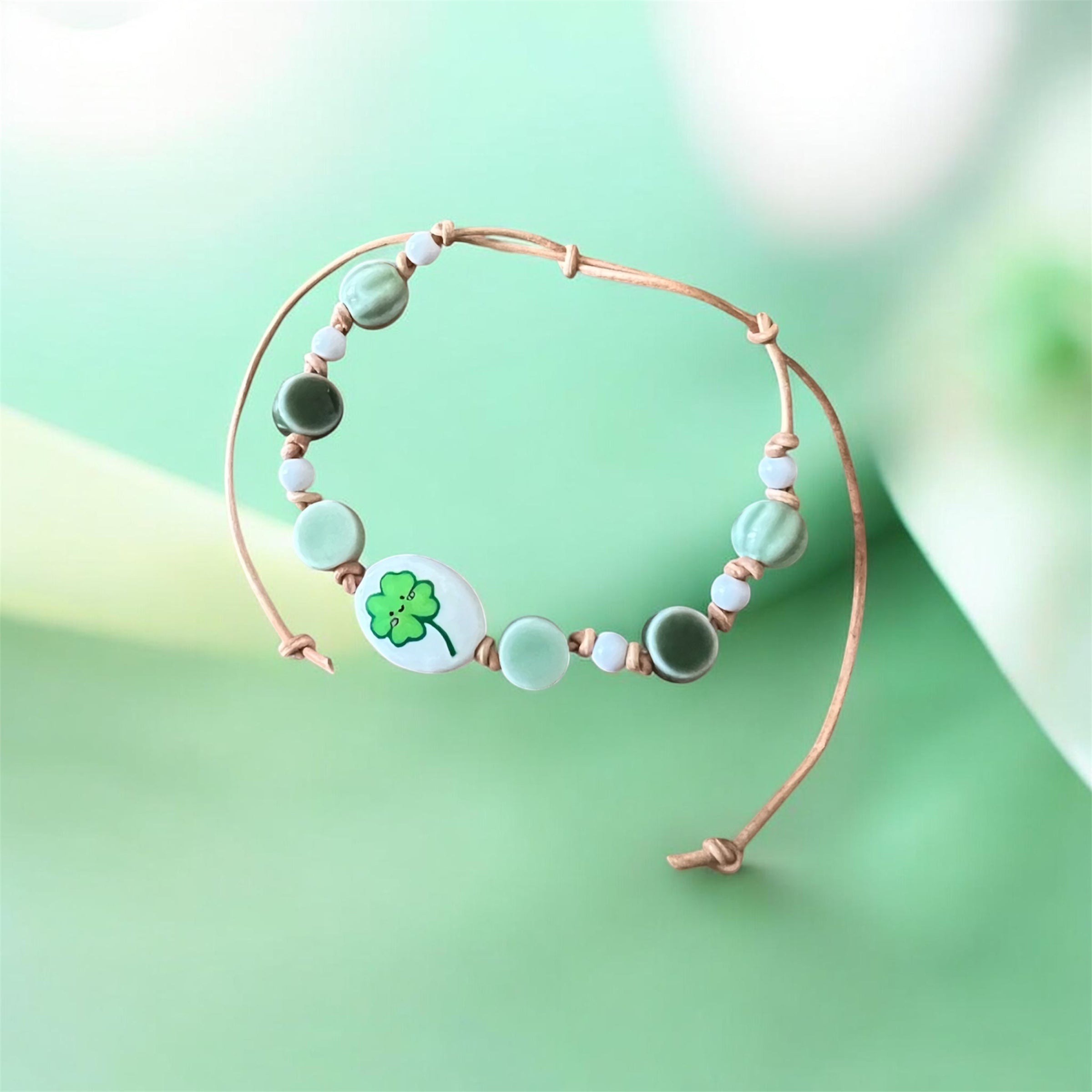 Lucky Clover Ceramic Bracelet