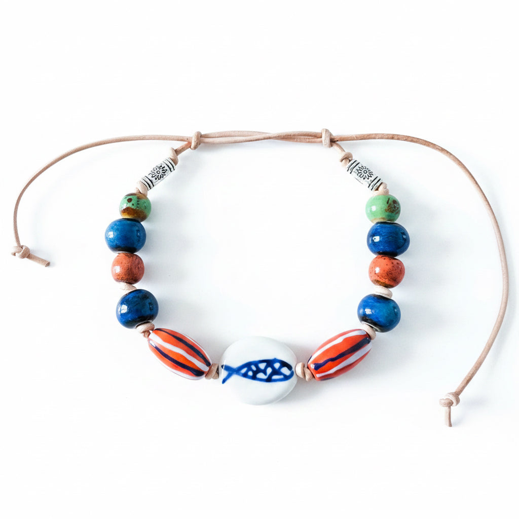 Fin 2 Ceramic Beaded Bracelet