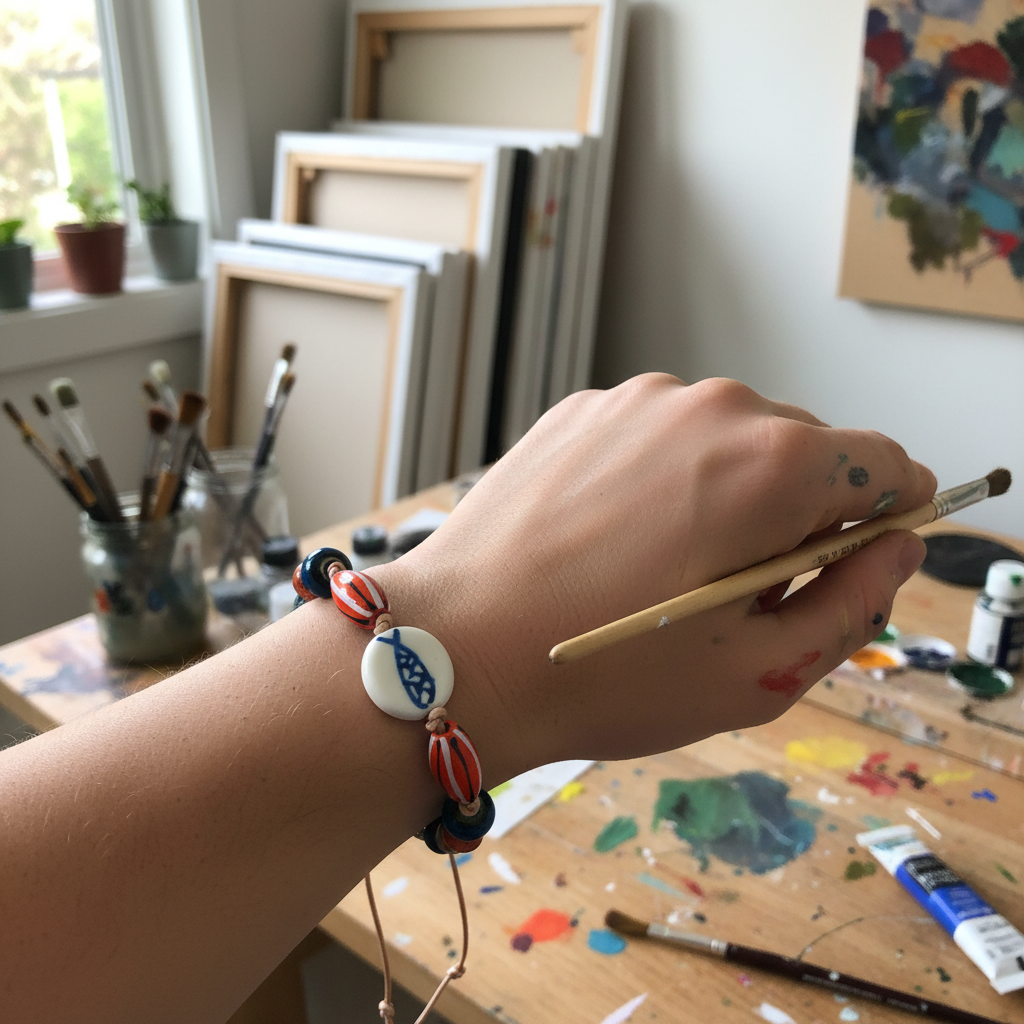 Fin 2 Ceramic Beaded Bracelet