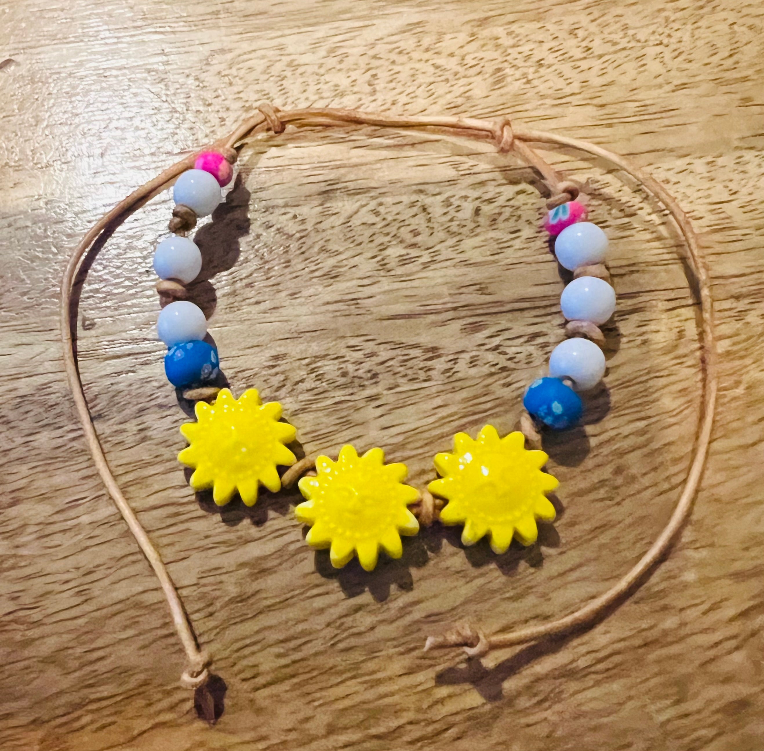 Sunburn Ceramic Beaded Bracelet