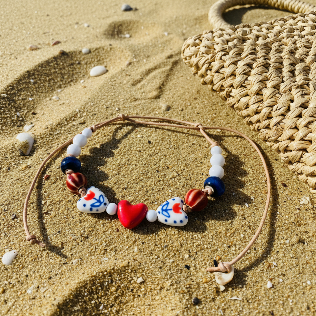True Heart Ceramic Beaded Bracelet