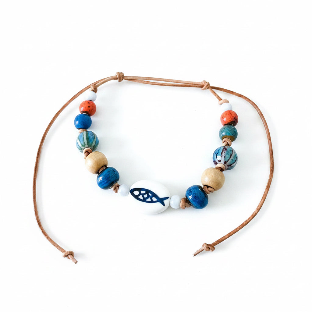 Fin Ceramic Beaded Bracelet