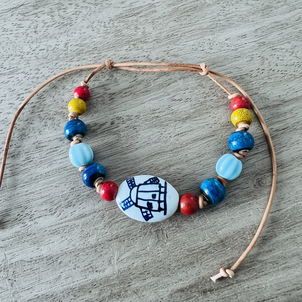 Windmills Ceramic Beaded Bracelet
