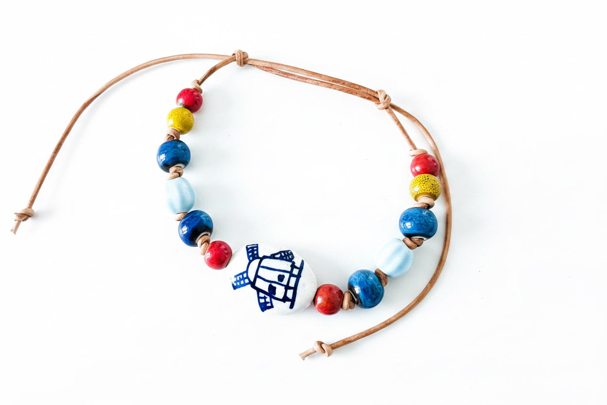 Windmills Ceramic Beaded Bracelet